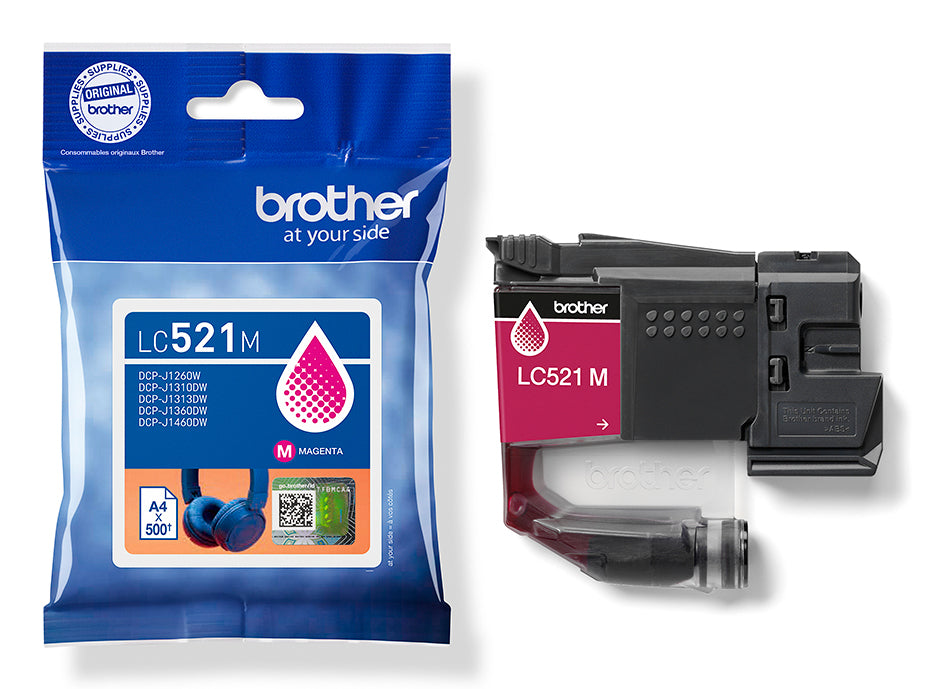 Brother LC521M Cartouche d'encre authentique - Magenta