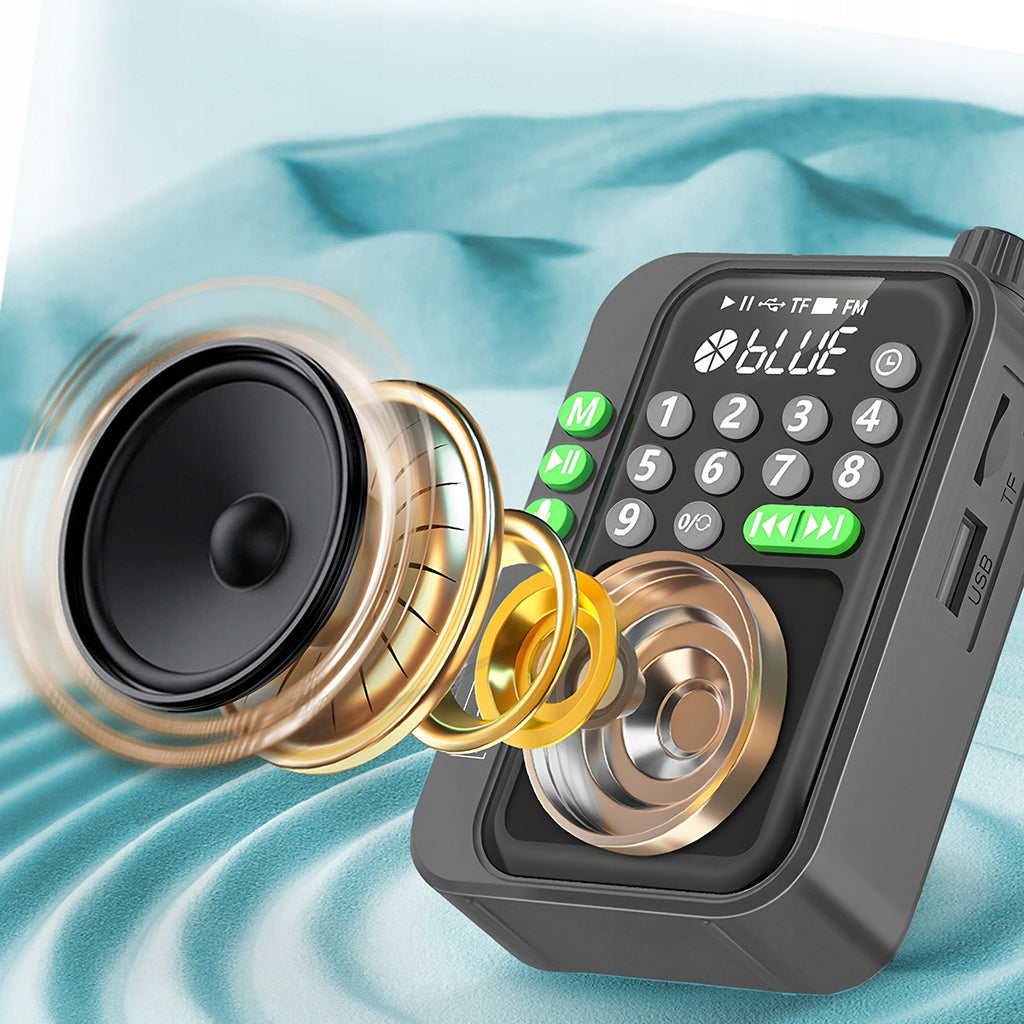 Mini radio FM de poche Bluetooth portable pour le chantier ou la cuisine, fonctionnant sur piles - Zenwire Y1