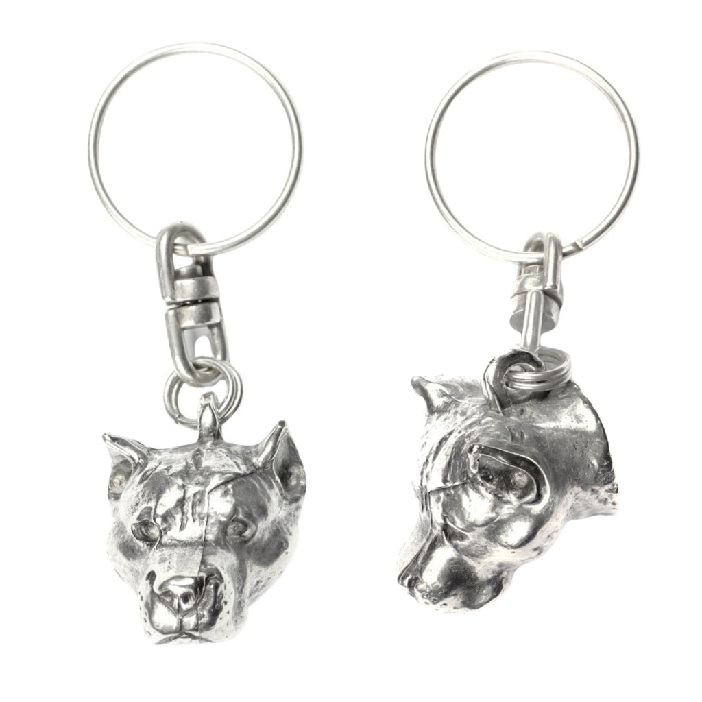 American Staffordshire Terrier, Amstaff - Silver-plated pendant with a dog in a decorative box, handbag decoration, backpack pendant by Art-Dog brand