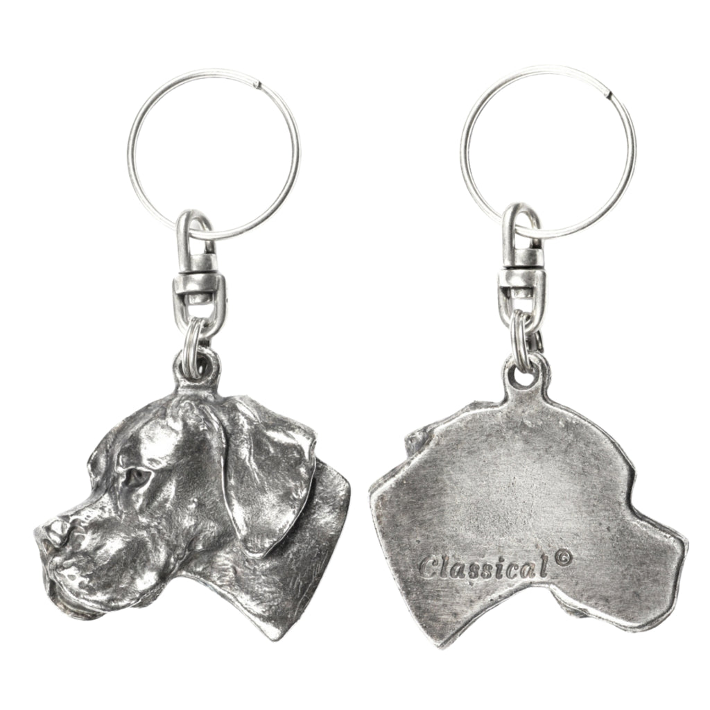 English Pointer I - Silver-plated pendant with a dog in a decorative box, handbag decoration, backpack pendant by Art-Dog brand