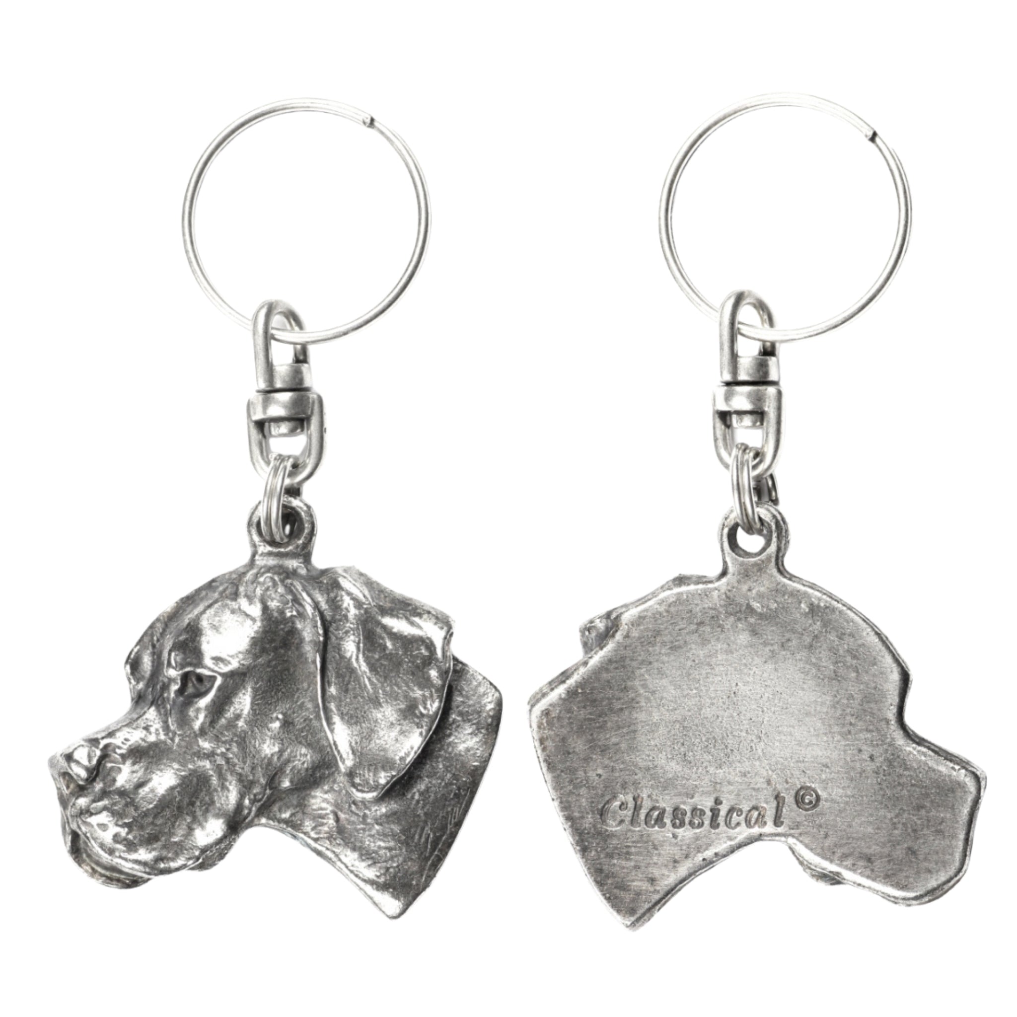 English Pointer I - Silver-plated pendant with a dog in a decorative box, handbag decoration, backpack pendant by Art-Dog brand