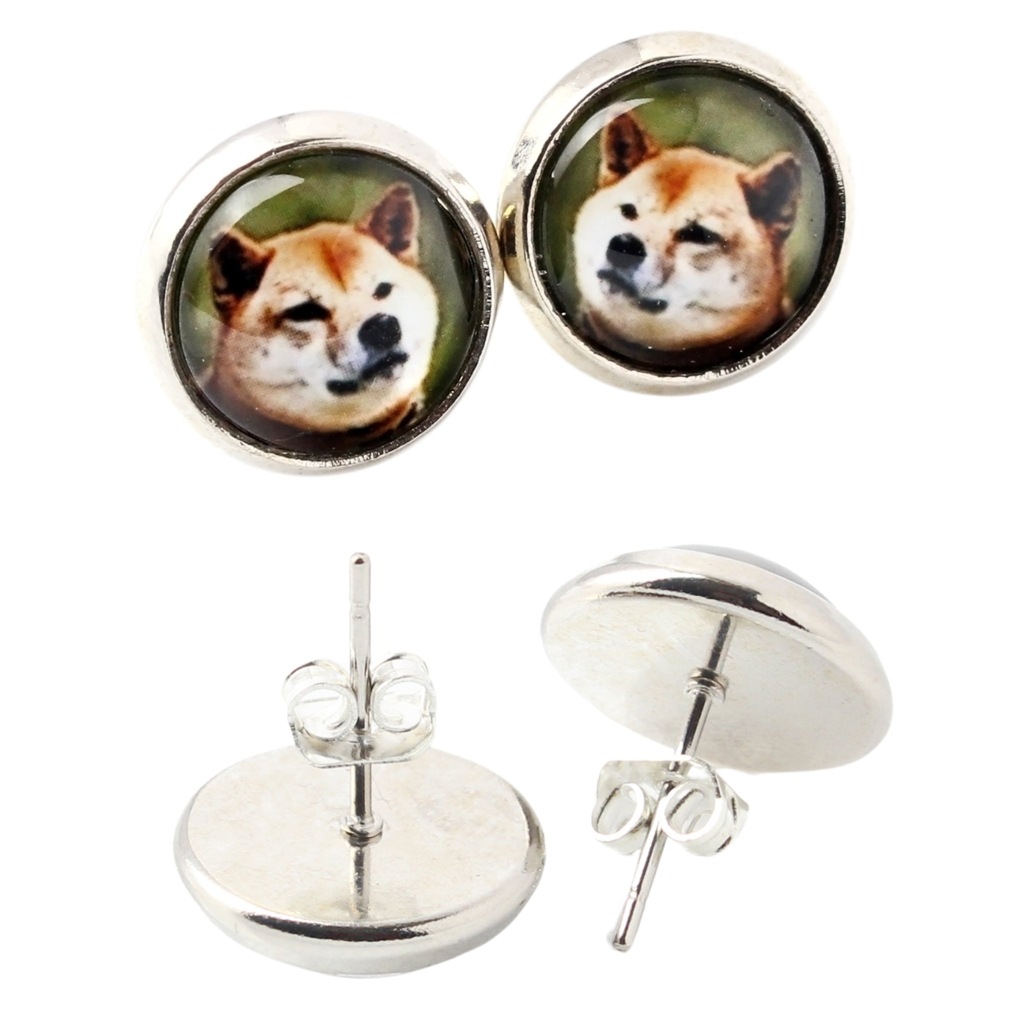 Shiba Inu, Japanese Small Size Dog, Japanese Brushwood Dog - earrings in a box, your photo, handmade jewelry, a product of the Art-Dog brand