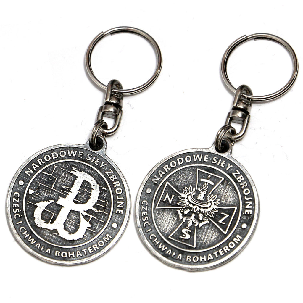 Poland Fighting - Silver-plated key ring, purse decoration, backpack pendant by Art-Dog brand