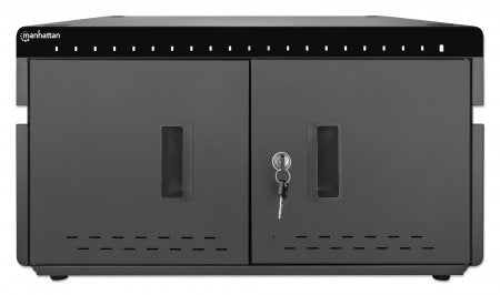 Manhattan Armoire de charge USB-C de bureau 20 appareils (iPad jusqu’à 11"), pour tablettes et smartphones, compartiment