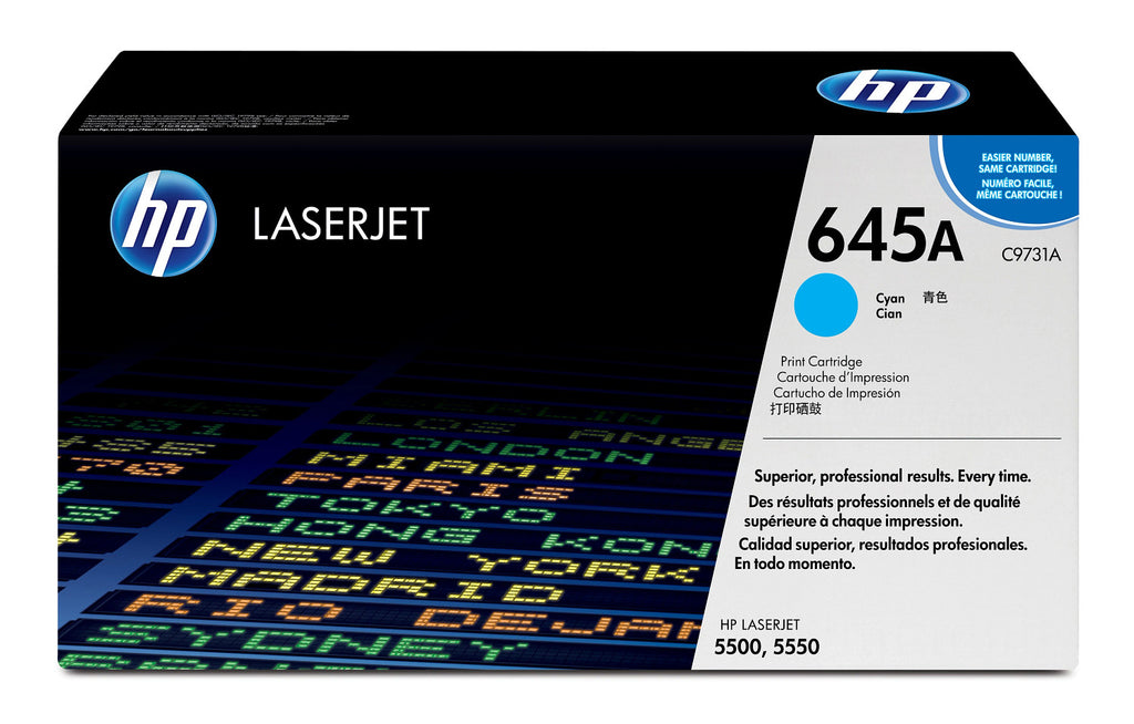 HP 645A toner LaserJet cyan authentique