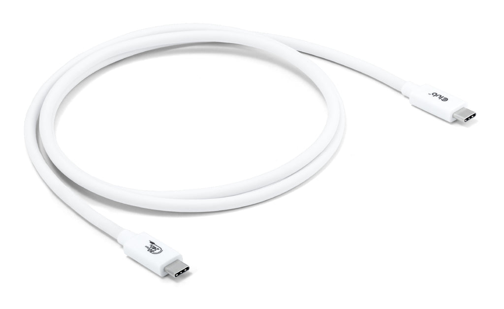 CLUB3D CAC-1572 Câble USB4 Gen 2x2 USB-C vers USB-C, 80 Gbit/s, 240W, 1,2 m, Blanc