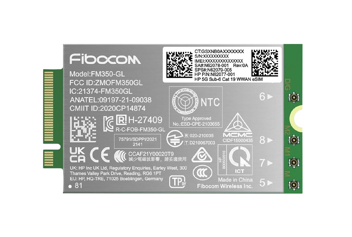 Module WWAN Interne 5G Sub-6 Cat 19 pour PC Portables Professionnels
