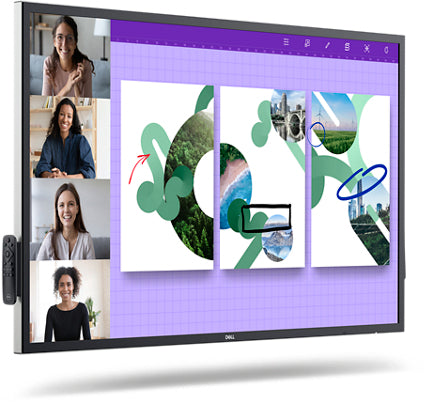 DELL P5524QT Écran plat interactif 139,7 cm (55") LCD 350 cd/m² 4K Ultra HD Noir Écran tactile