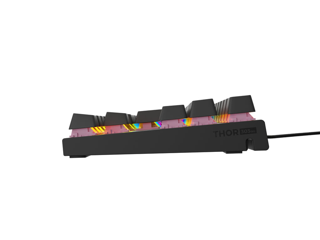 Clavier Gaming Mécanique NKG-1886 USB QWERTZ Allemand, Rétroéclairage RGB, Noir