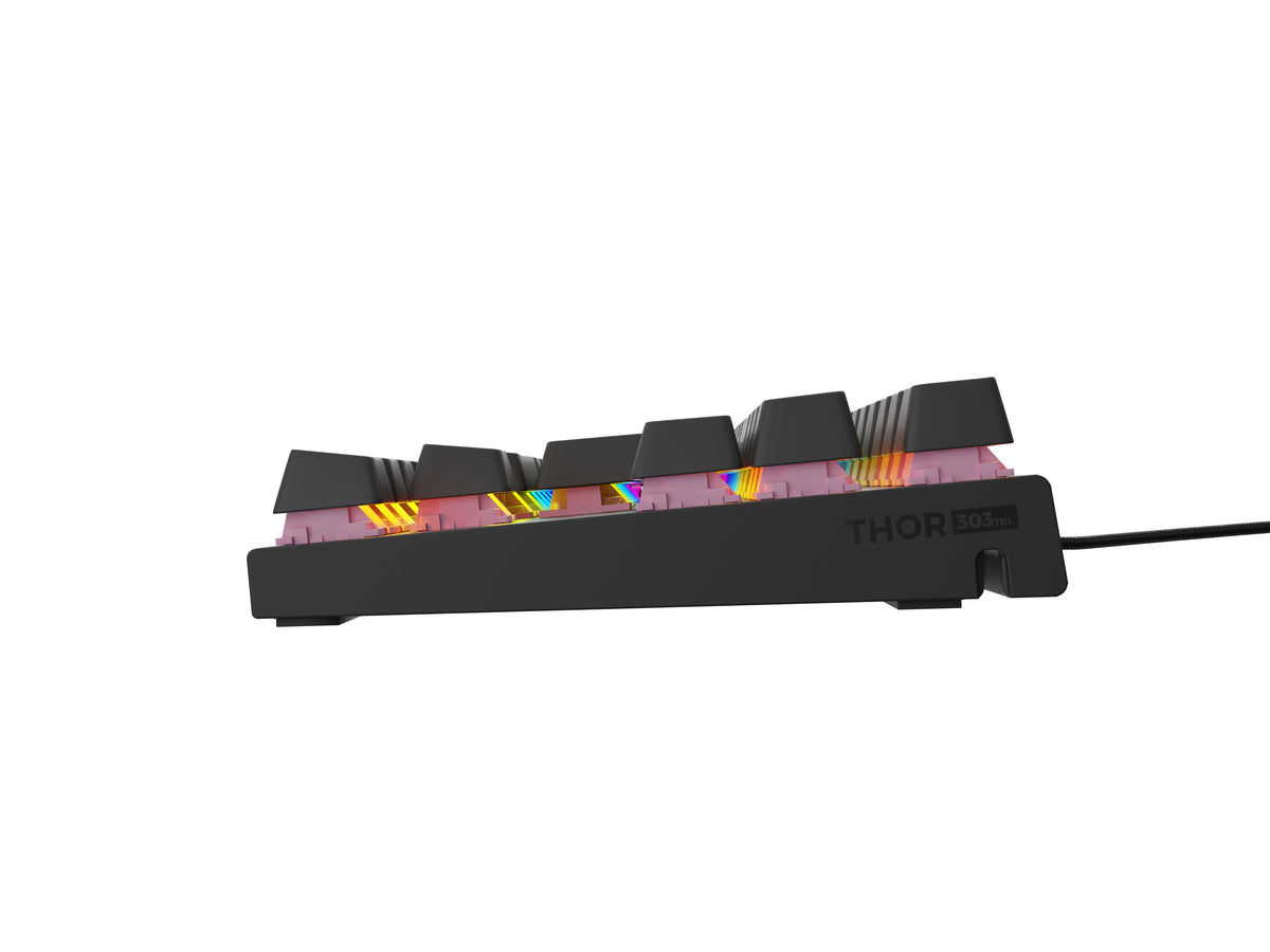 Clavier Gaming Mécanique NKG-1886 USB QWERTZ Allemand, Rétroéclairage RGB, Noir