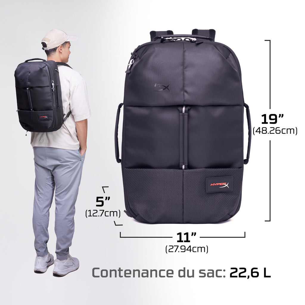 HyperX Sac à dos Knight pour Gamer, Compatible PC Portable jusqu'à 16 pouces