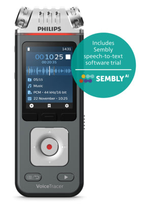 Philips VoiceTracer Noir, Gris