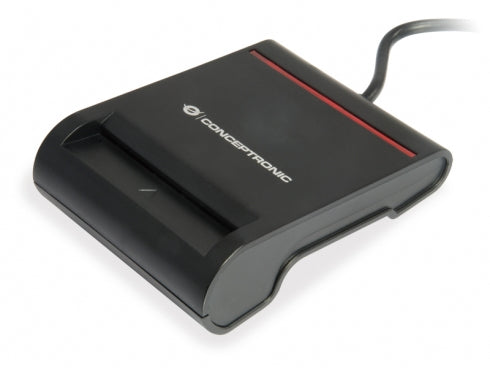 Conceptronic SCR01B Lecteur de Cartes à Puce USB 2.0, Noir