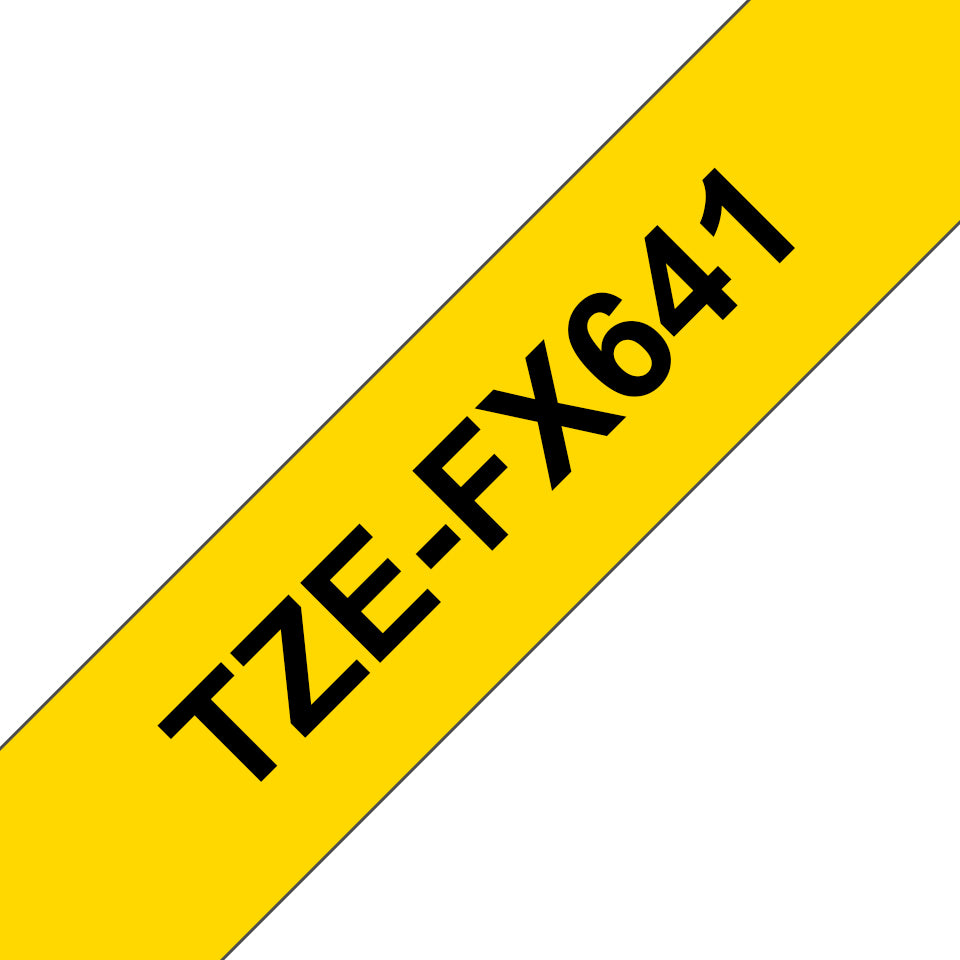Brother TZE-FX641 ruban d'étiquette Noir sur jaune TZ