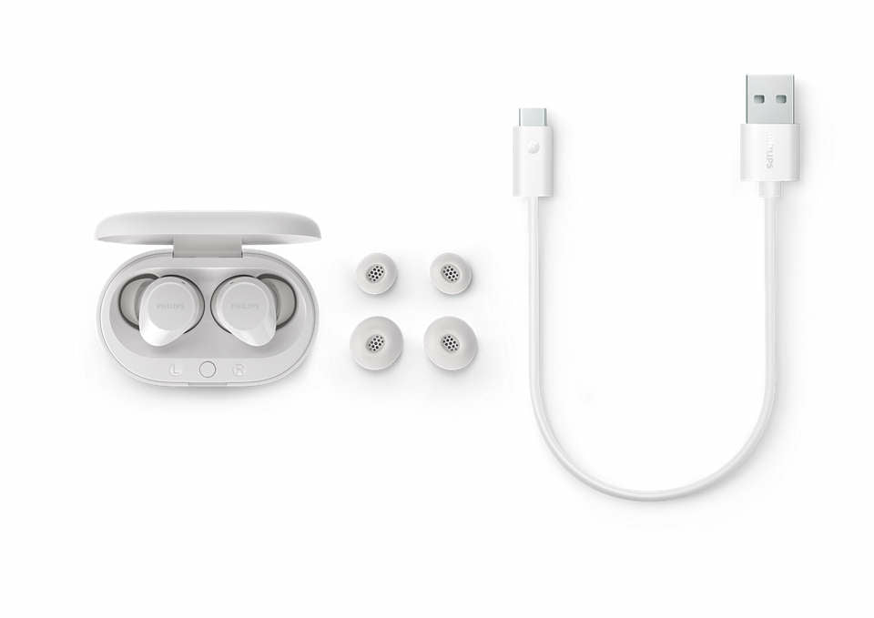 Philips TAT1209WT/00 casque True Wireless Stereo (TWS) Ecouteurs Appels/Musique Bluetooth Blanc