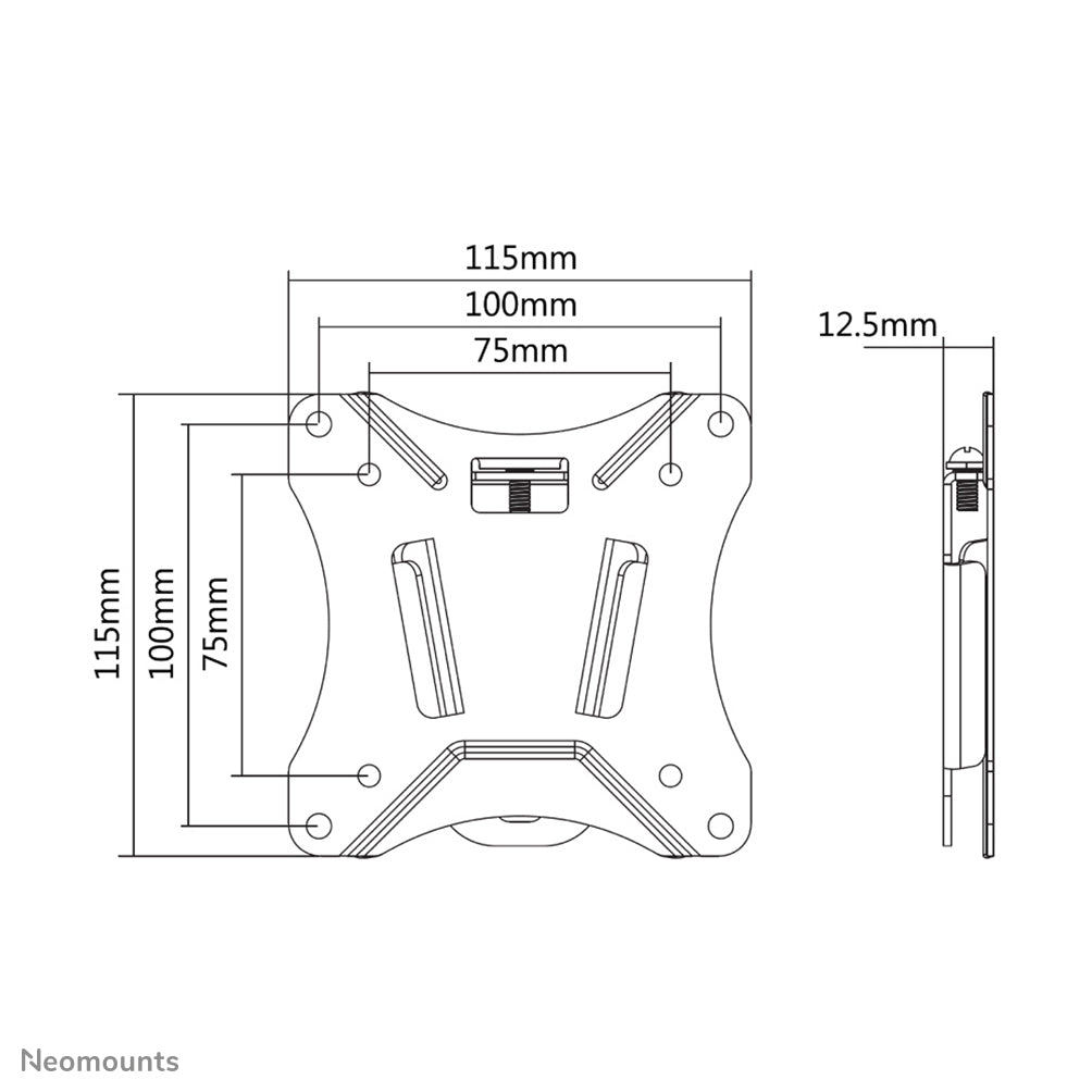 Neomounts NM-W25BLACK Support pour écran mural 10-30" - ultra-plat - vue 8