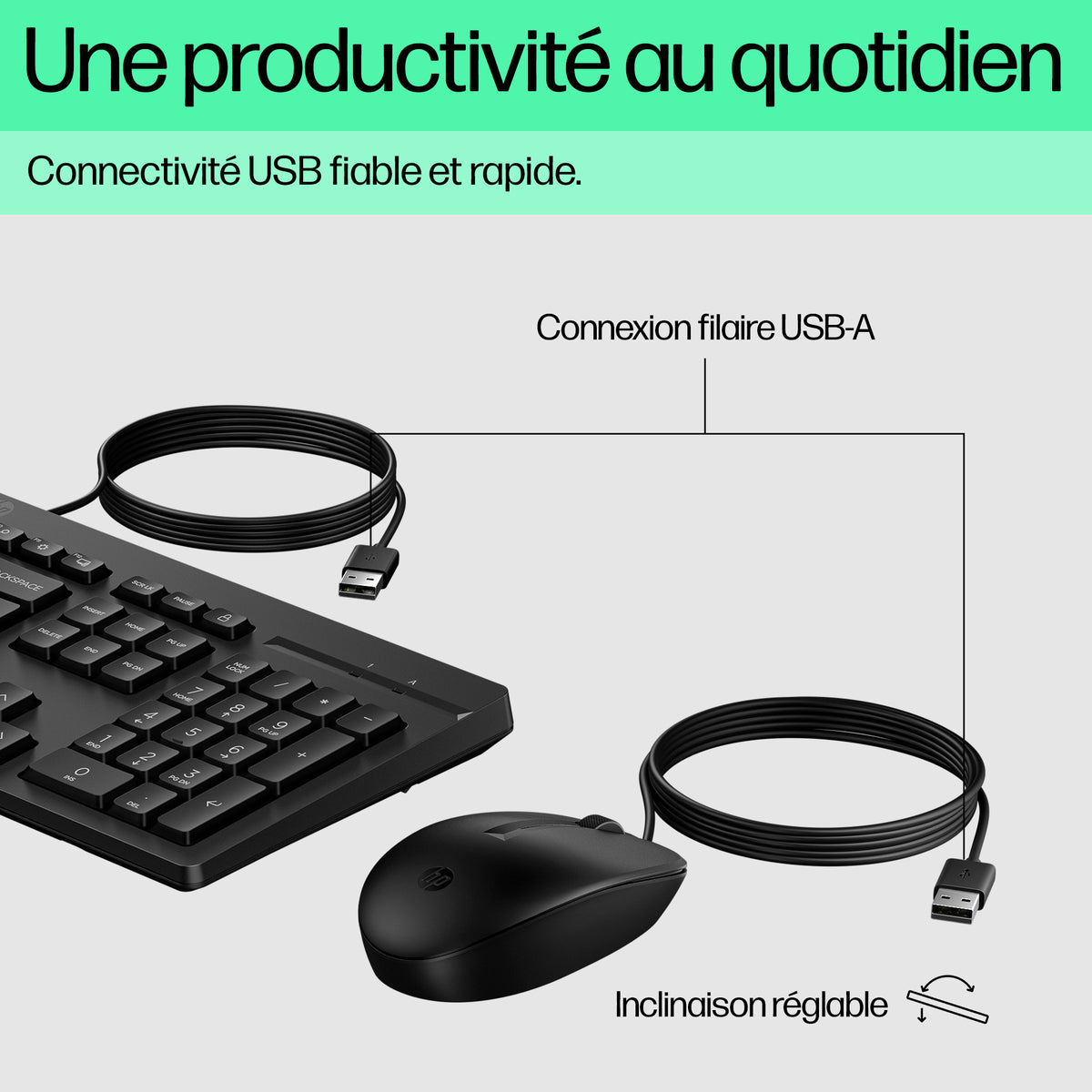 HP Ensemble combiné clavier et souris filaires 225