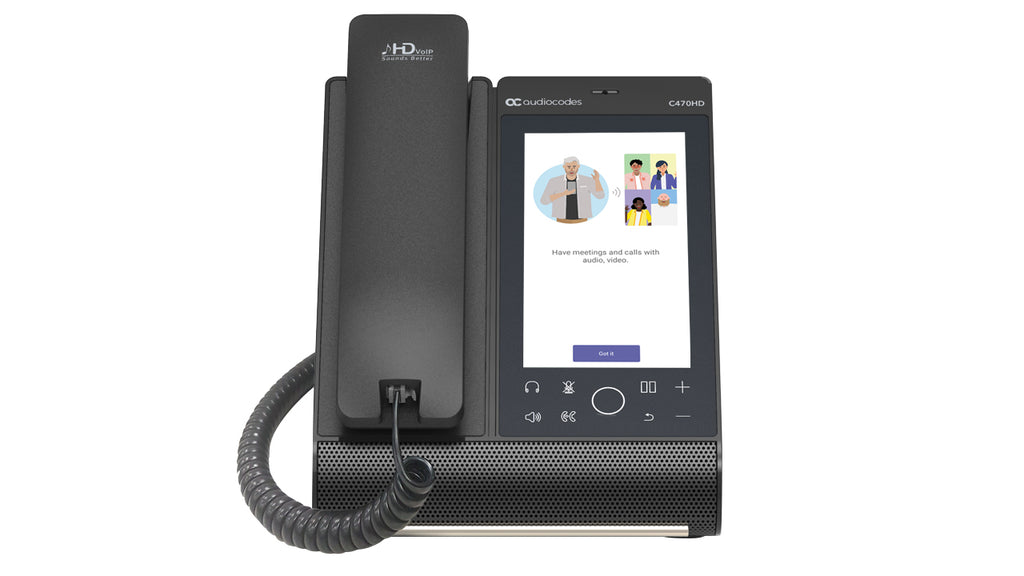 AudioCodes C470HD téléphone fixe Noir TFT Wifi
