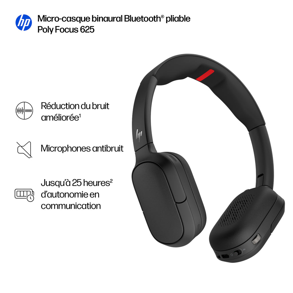 Casque Poly Focus 625 Fold Stereo