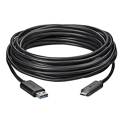 HP Poly Câble Optique Actif USB 3.1 USB-A vers USB-C, 10m, Noir
