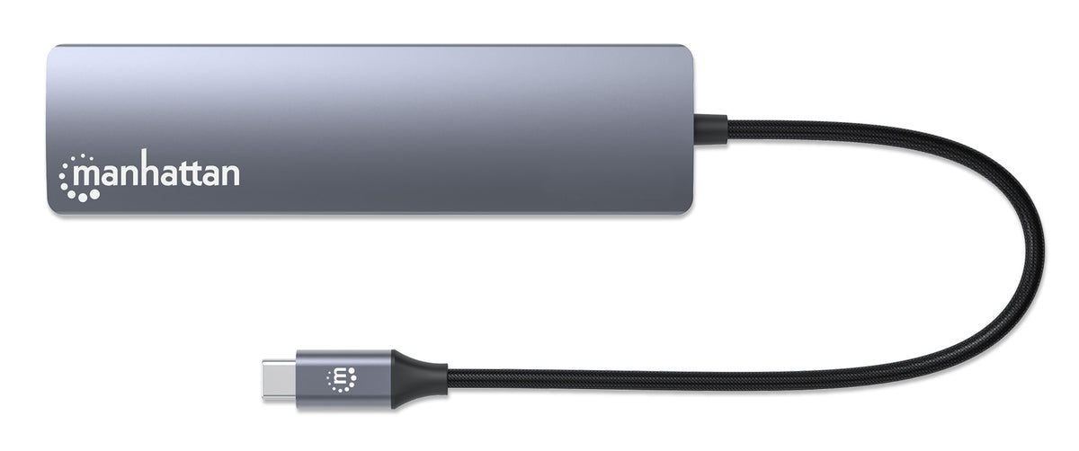 Manhattan Station d'Accueil USB-C 6-en-1, HDMI, Ethernet, 3x USB-A, USB-C PD 100W