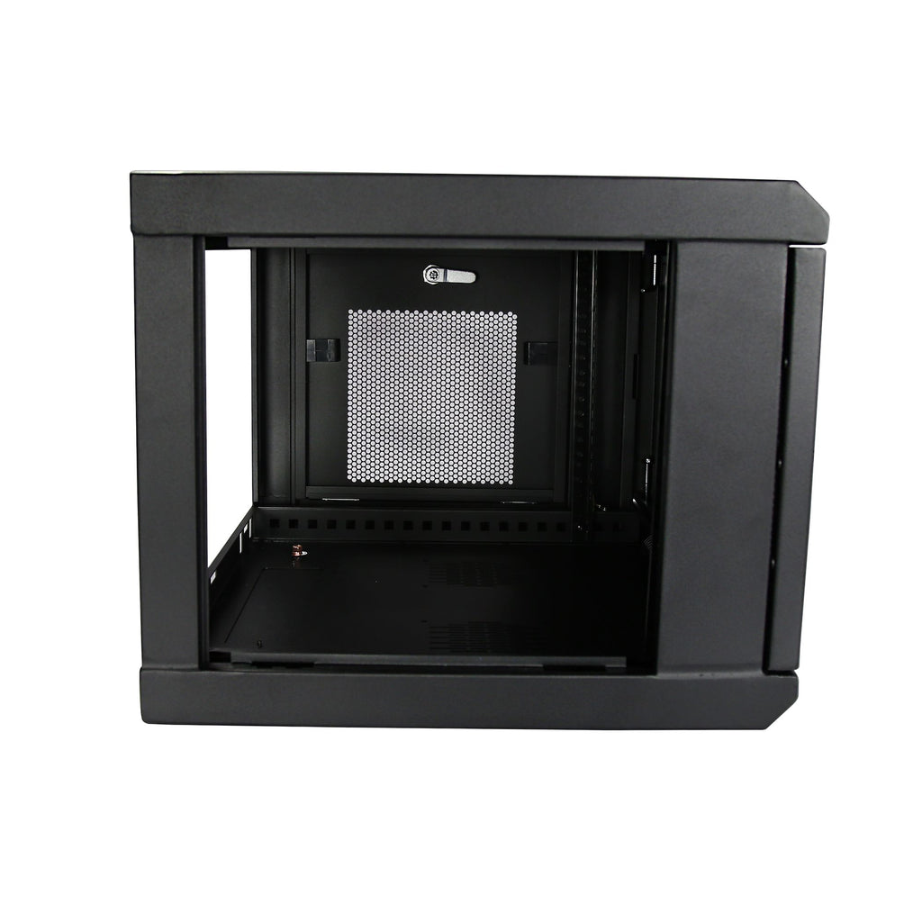 StarTech.com Armoire Réseau Murale 6U avec Étagère 1U, Rack Serveur 19" à Charnières et Ventilée