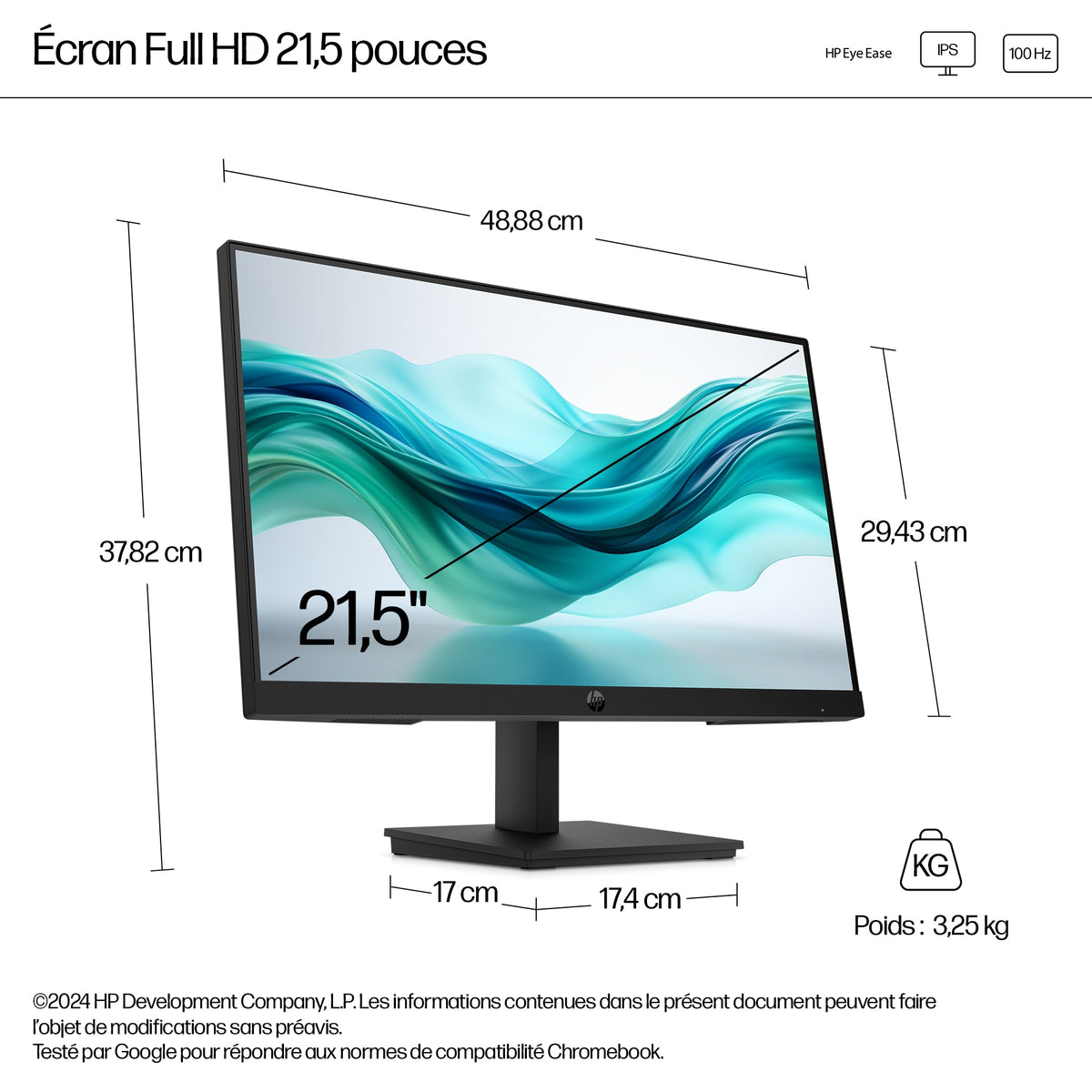 HP Series 3 Pro Moniteur FHD 21,5 pouces - 322pf