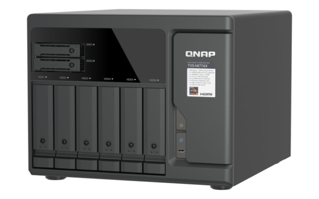 QNAP TVS-H877AX NAS Tower AMD Ryzen™ 5 16 Go DDR5 QNAP QTS Noir