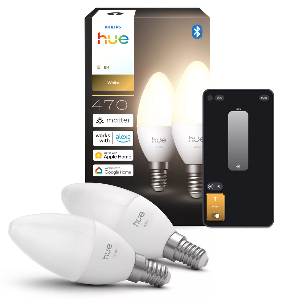 Philips Hue White Flamme B39 - Ampoule LED connectée E14