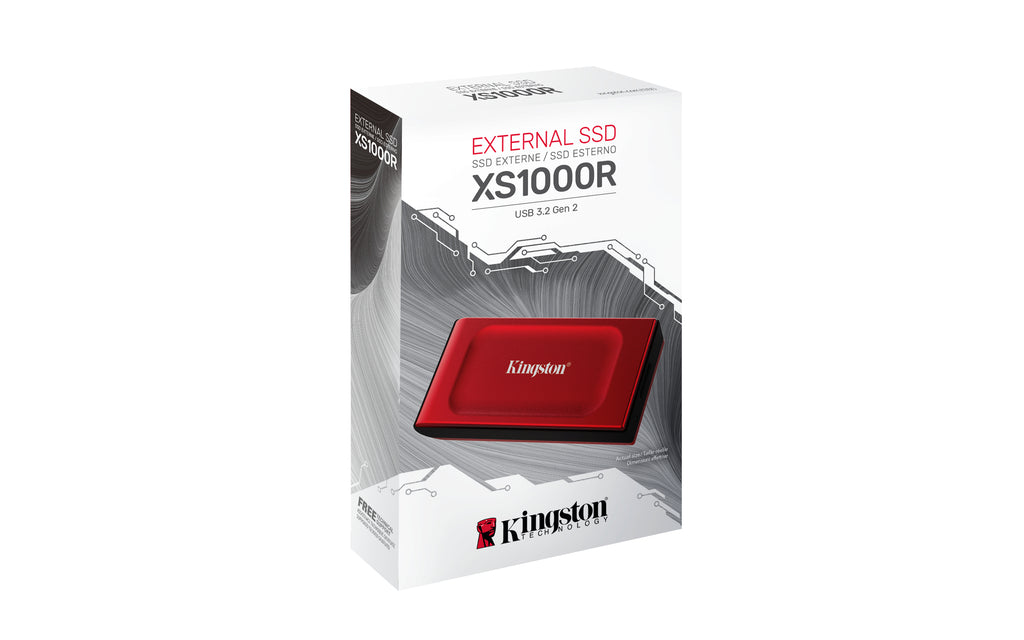 Kingston Technology XS1000 SSD Portable 2To USB 3.2 Gen 2, Rouge