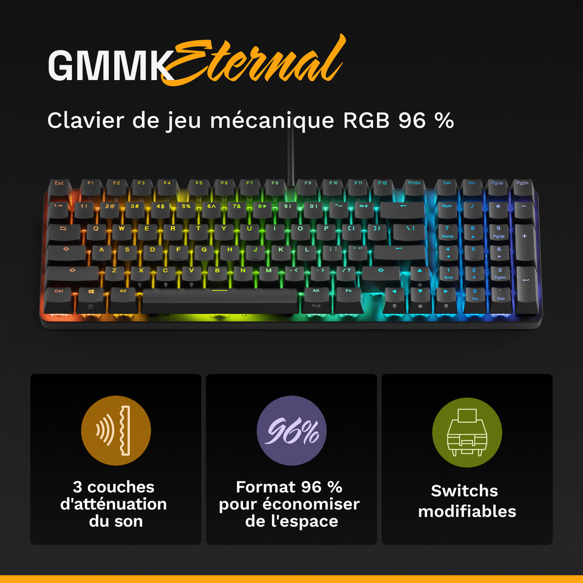 Glorious GMMK Eternal 96% Mechanical Wired Black