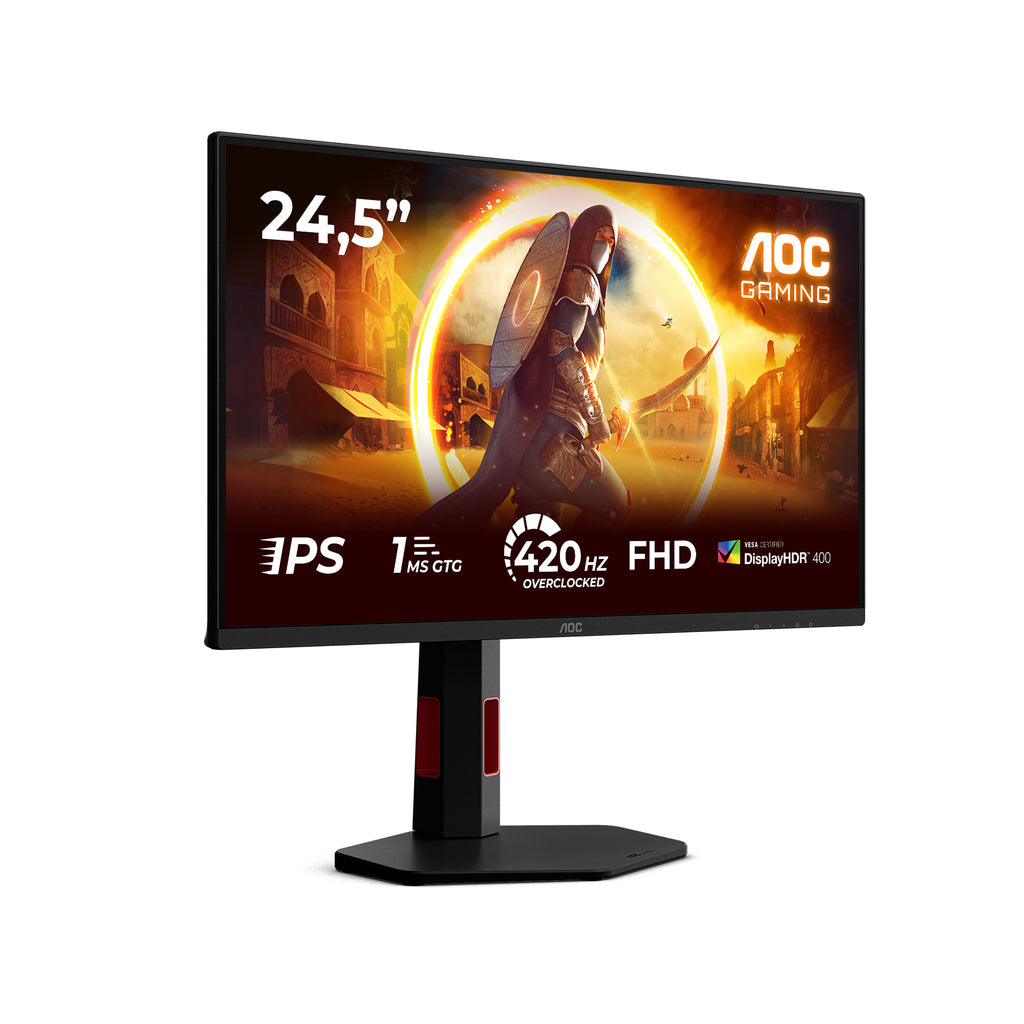 AOC G4 25G4KUR écran plat de PC 62,2 cm (24.5") 1920 x 1080 pixels Full HD LED Noir, Rouge