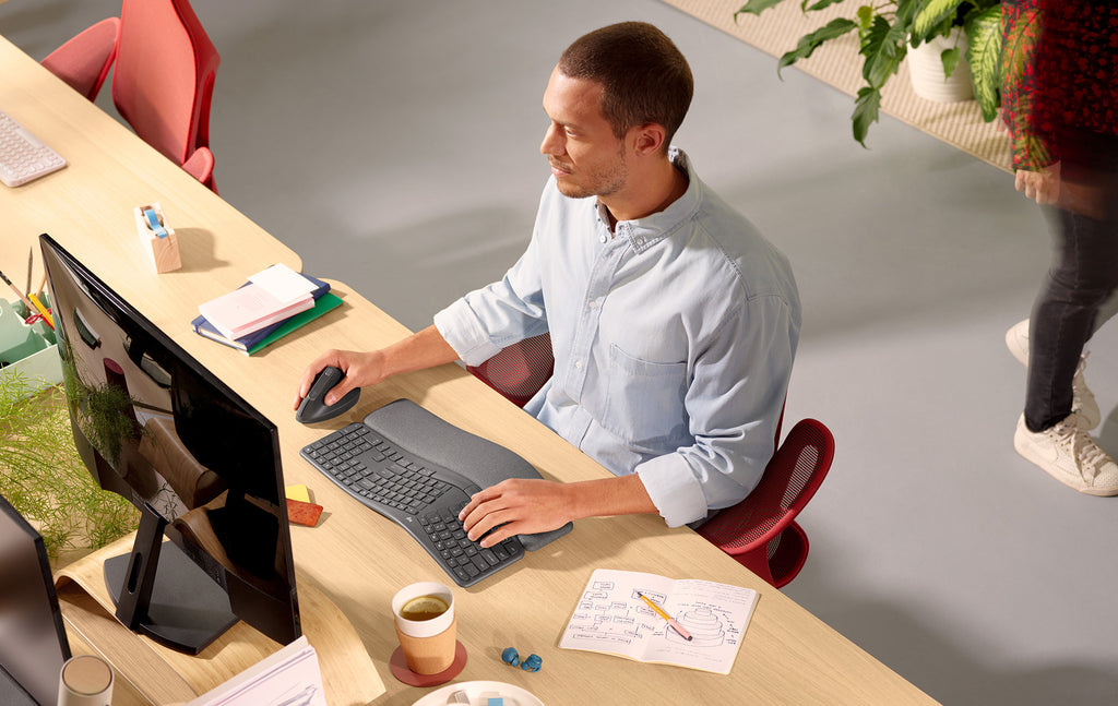Logitech ERGO K860 Clavier Sans Fil, Disposition Nordique