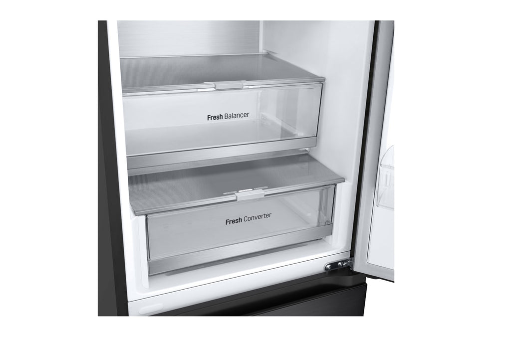 LG GBV7270BEV réfrigérateur-congélateur Pose libre 387 L Noir