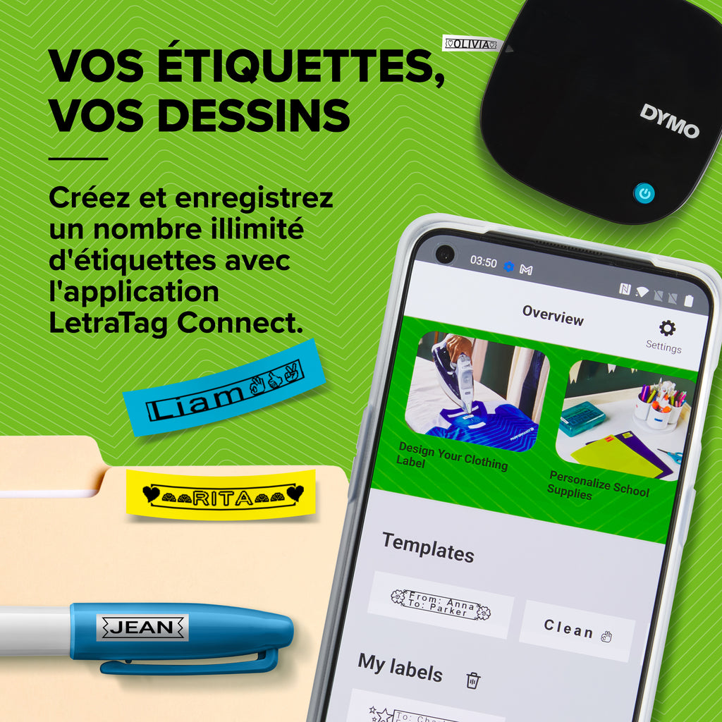 DYMO LetraTag 200B Étiqueteuse Bluetooth Compacte pour iOS et Android