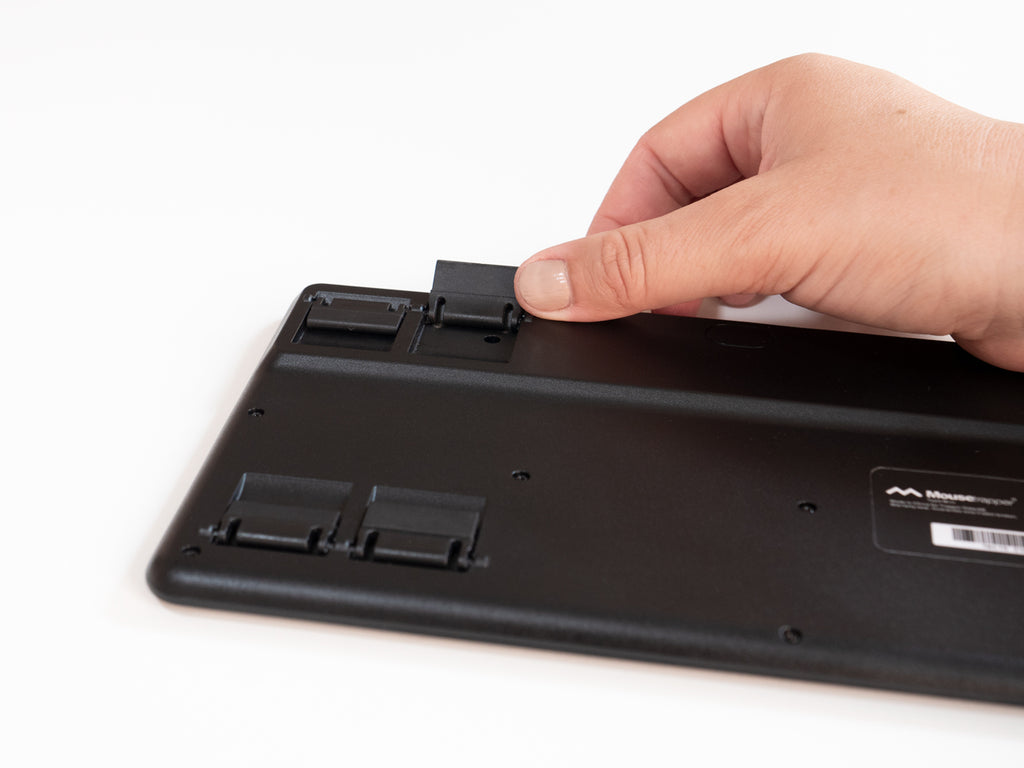 Clavier Mini Sans Fil Mousetrapper Type, USB + RF Wireless + Bluetooth, QWERTY Nordique, Noir