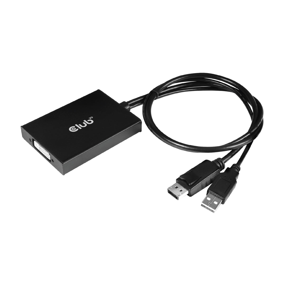 CLUB3D CAC-1010-A Câble Adaptateur DisplayPort vers DVI-D + USB, 0,6 m, Noir