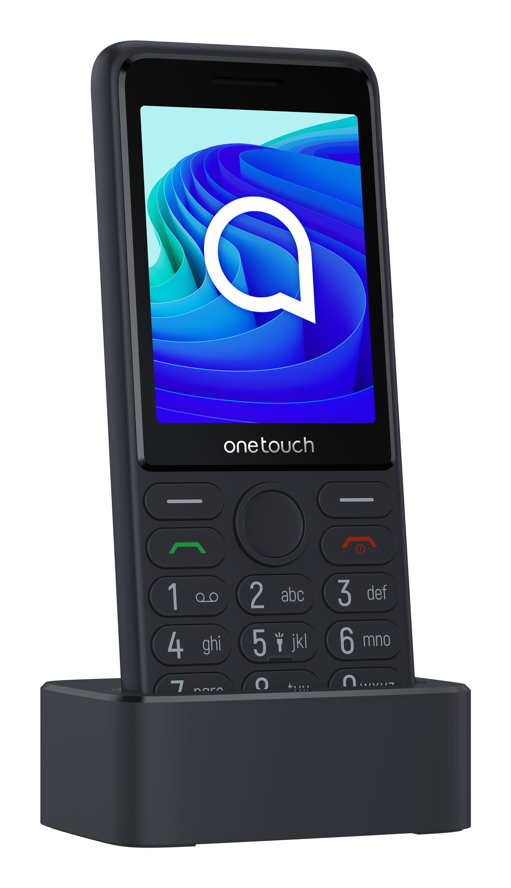 TCL OneTouch 4042S Téléphone pour Seniors, Écran 2.8", Double SIM, Noir