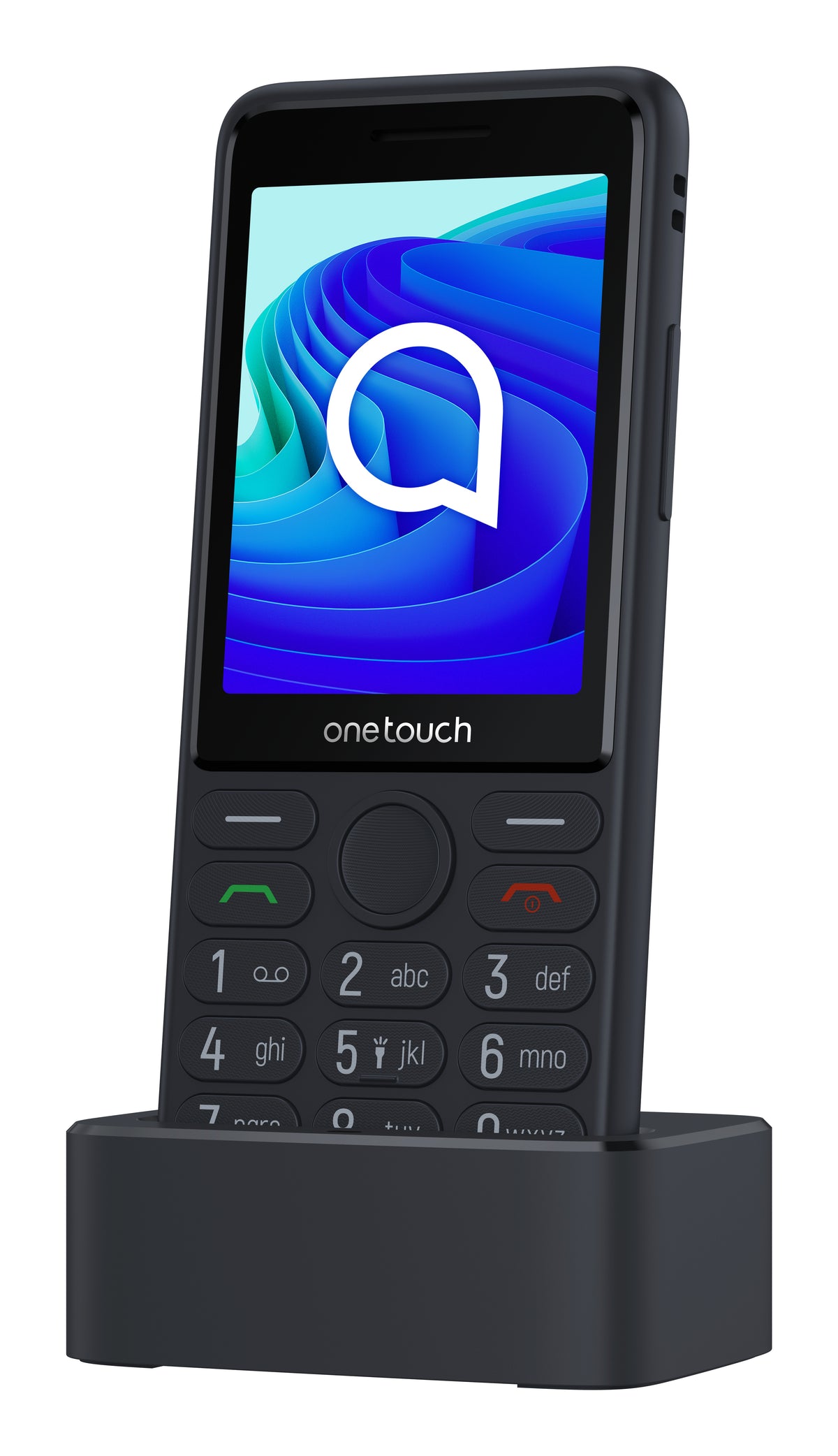 TCL OneTouch 4042S Téléphone pour Seniors, Écran 2.8", Double SIM, Noir