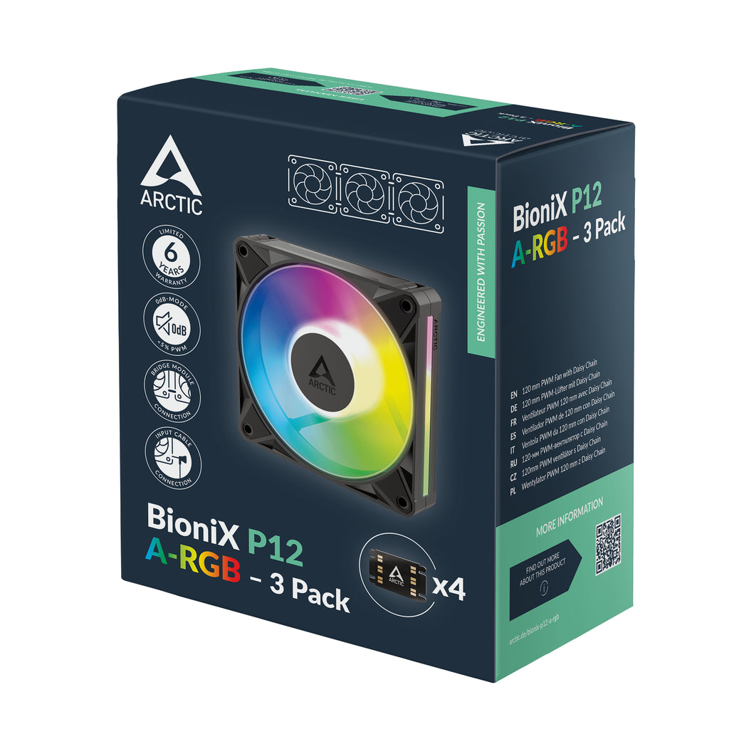 Arctic BioniX P12 A-RGB Case Fan 3-Pack