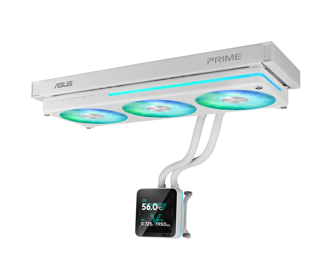 ASUS PRIME SLC II 360 ARGB LCD WHT Processeur Refroidisseur de liquide tout-en-un 12 cm Blanc 1 pièce(s)