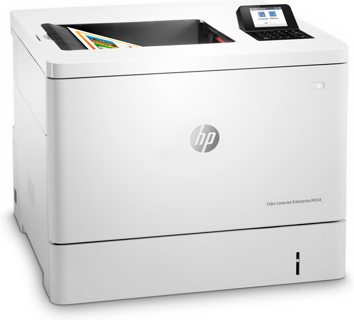 HP Color LaserJet Enterprise Imprimante M554dn, Imprimer, Impression USB en façade; Impression recto-verso