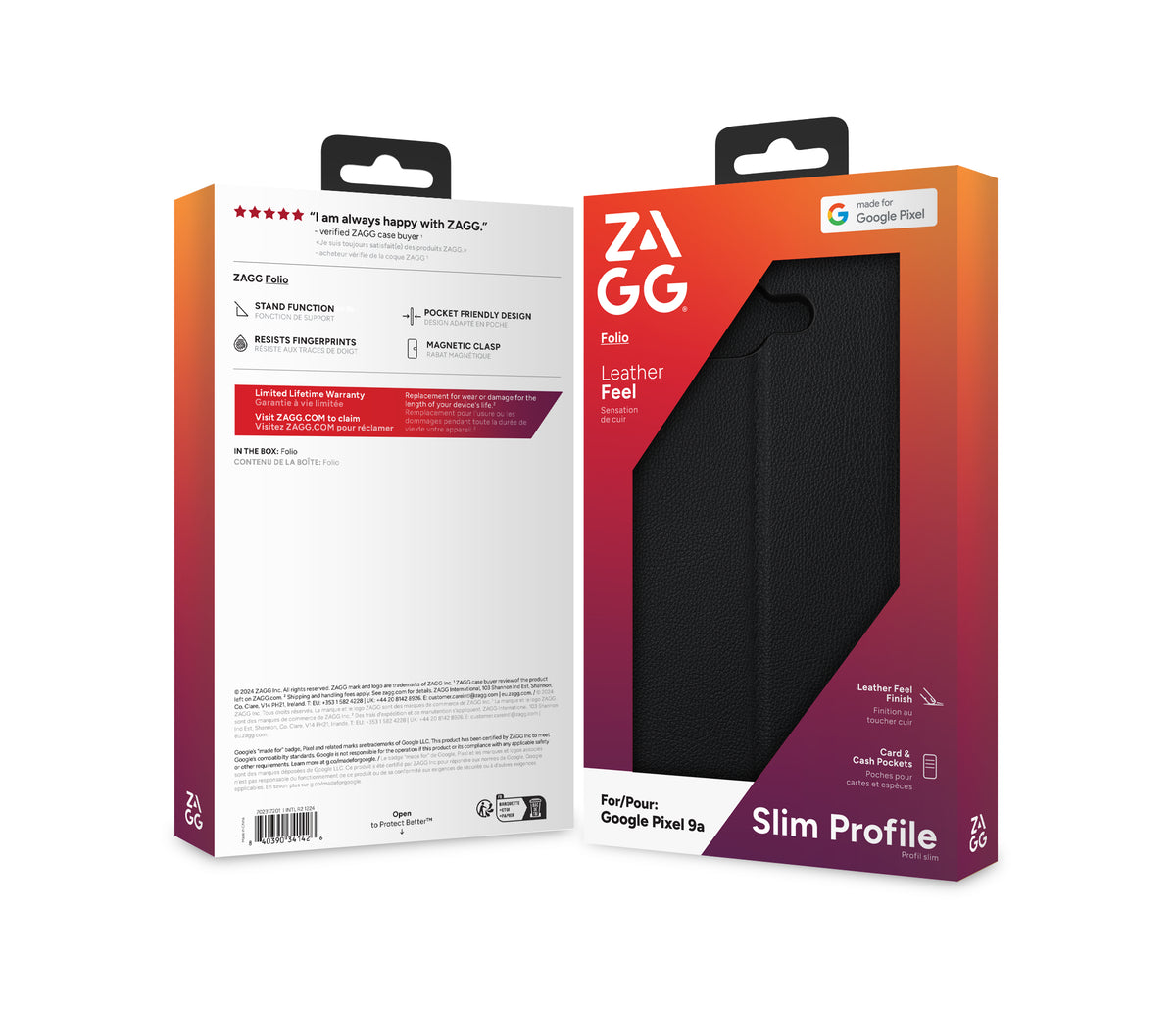 ZAGG Folio coque de protection pour téléphones portables 16 cm (6.3") Noir