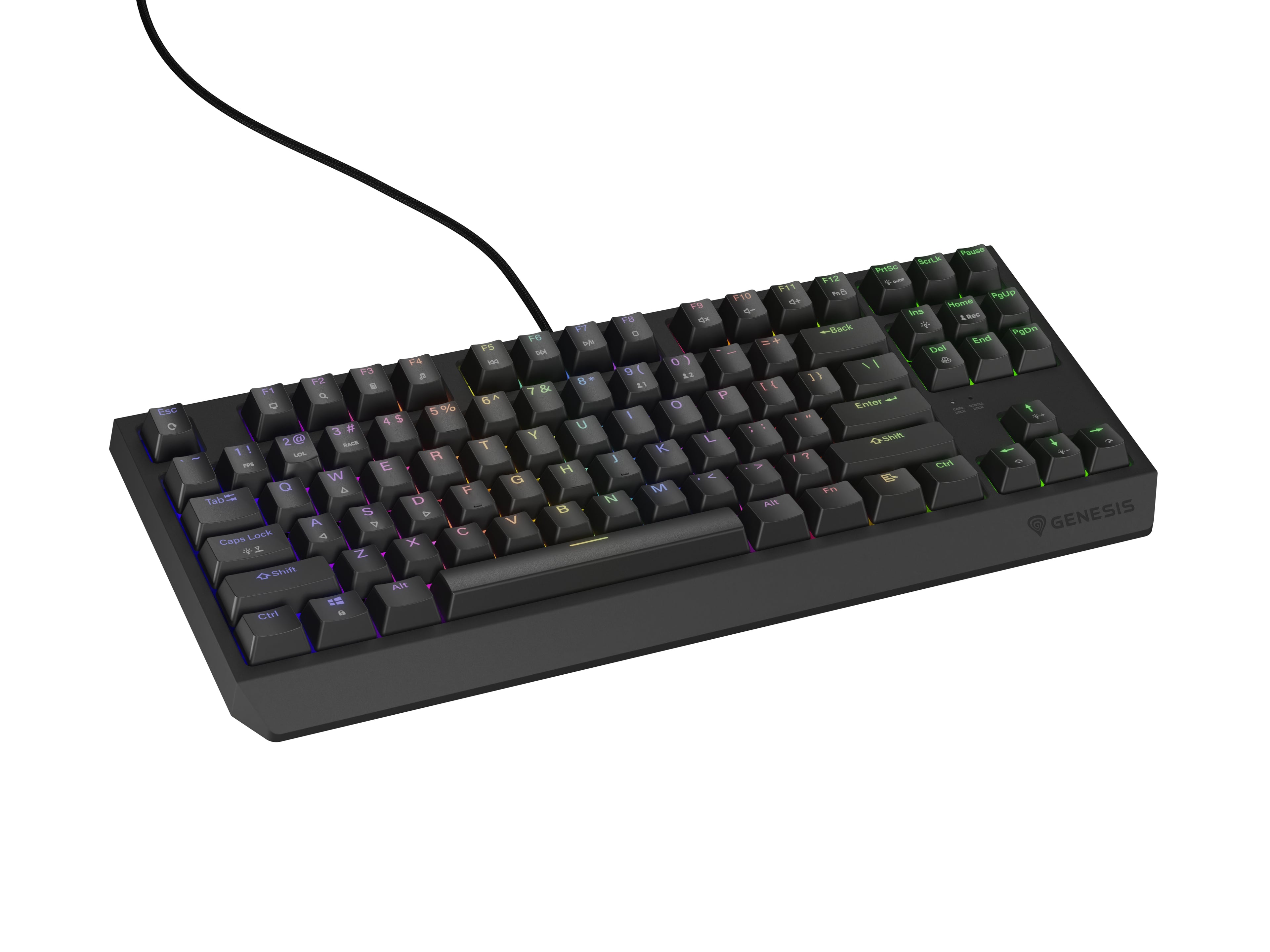 GENESIS Thor 230 TKL clavier Gaming USB + RF Wireless + Bluetooth QWERTY Noir
