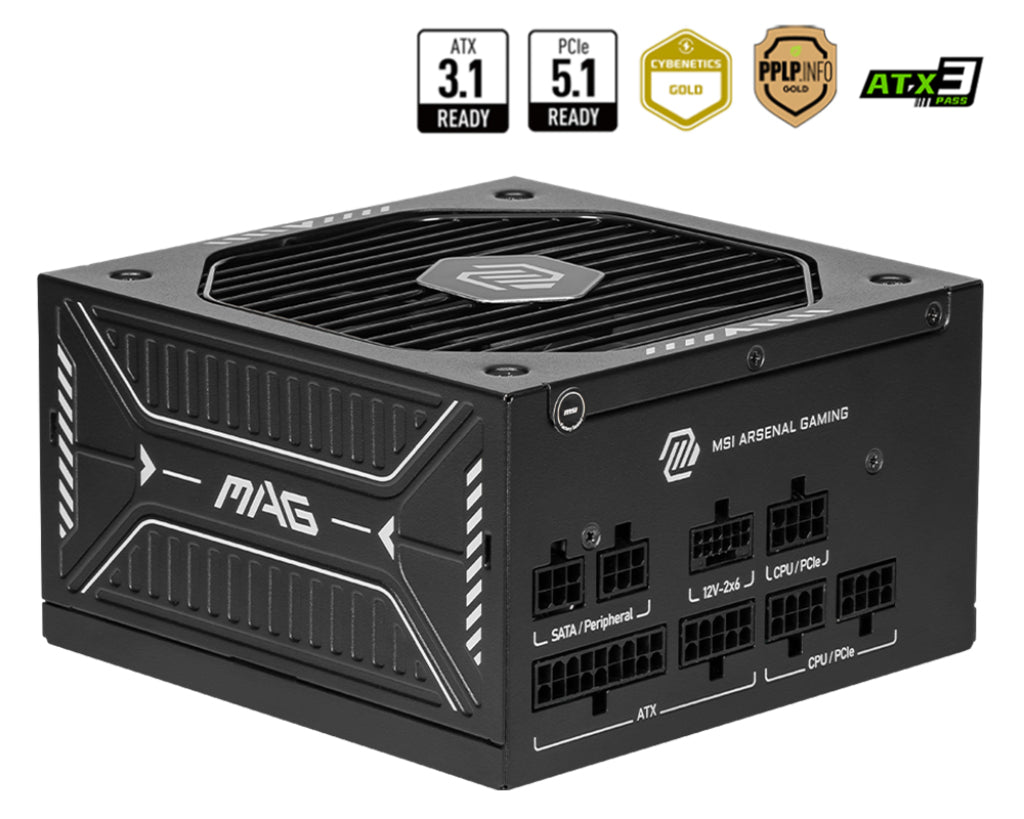MSI MAG A650GLS PCIE5 unité d'alimentation d'énergie 650 W 24-pin ATX ATX Noir