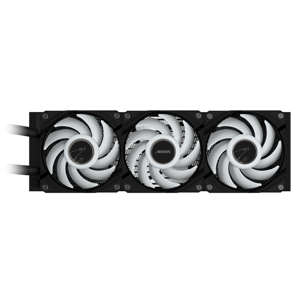 GIGABYTE AORUS WATERFORCE II 360 AIO Refroidisseur liquide pour processeur - 3x ventilateurs ARGB de 120 mm, mécanisme d'emboîtement, DAISY-CHAIN, compatible avec Intel LGA 1851 et AMD AM5