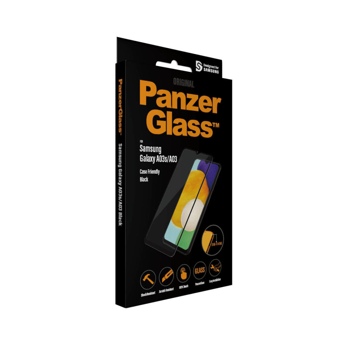 PanzerGlass Protection d'écran en Verre Trempé pour Samsung Galaxy A03s et A03, Transparent