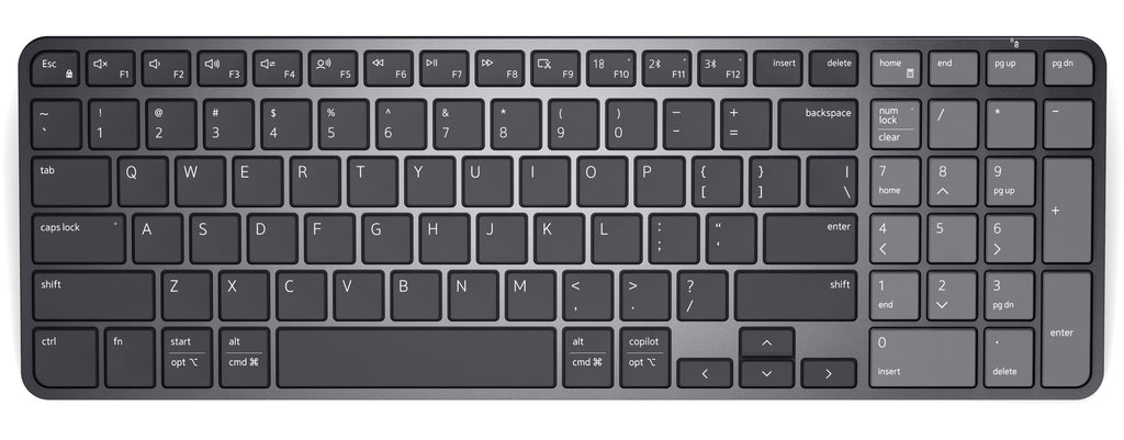 DELL Pro 7 KB746 clavier Universel RF sans fil + Bluetooth QWERTY Nordique Graphite