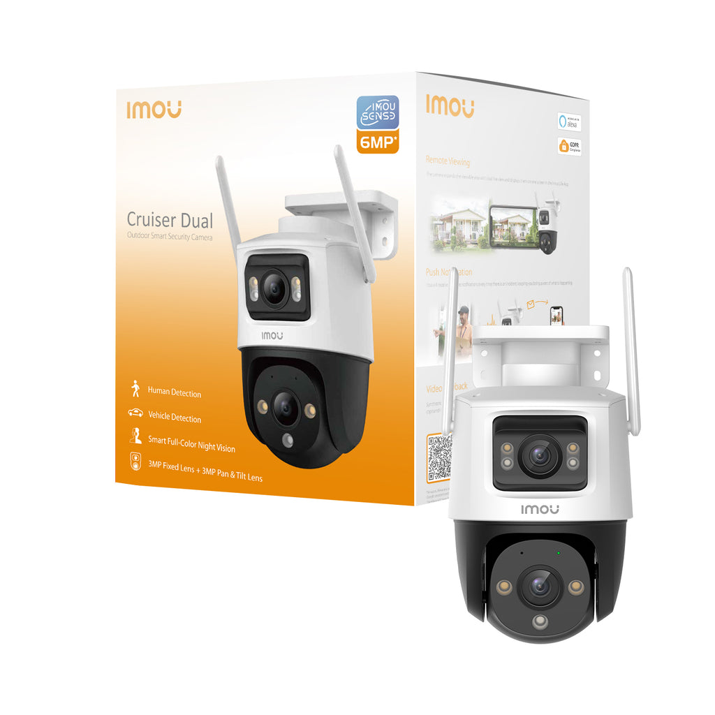 Imou Cruiser Dual 6MP Caméra de Sécurité IP Extérieure Tourelle, 2304 x 1296 pixels