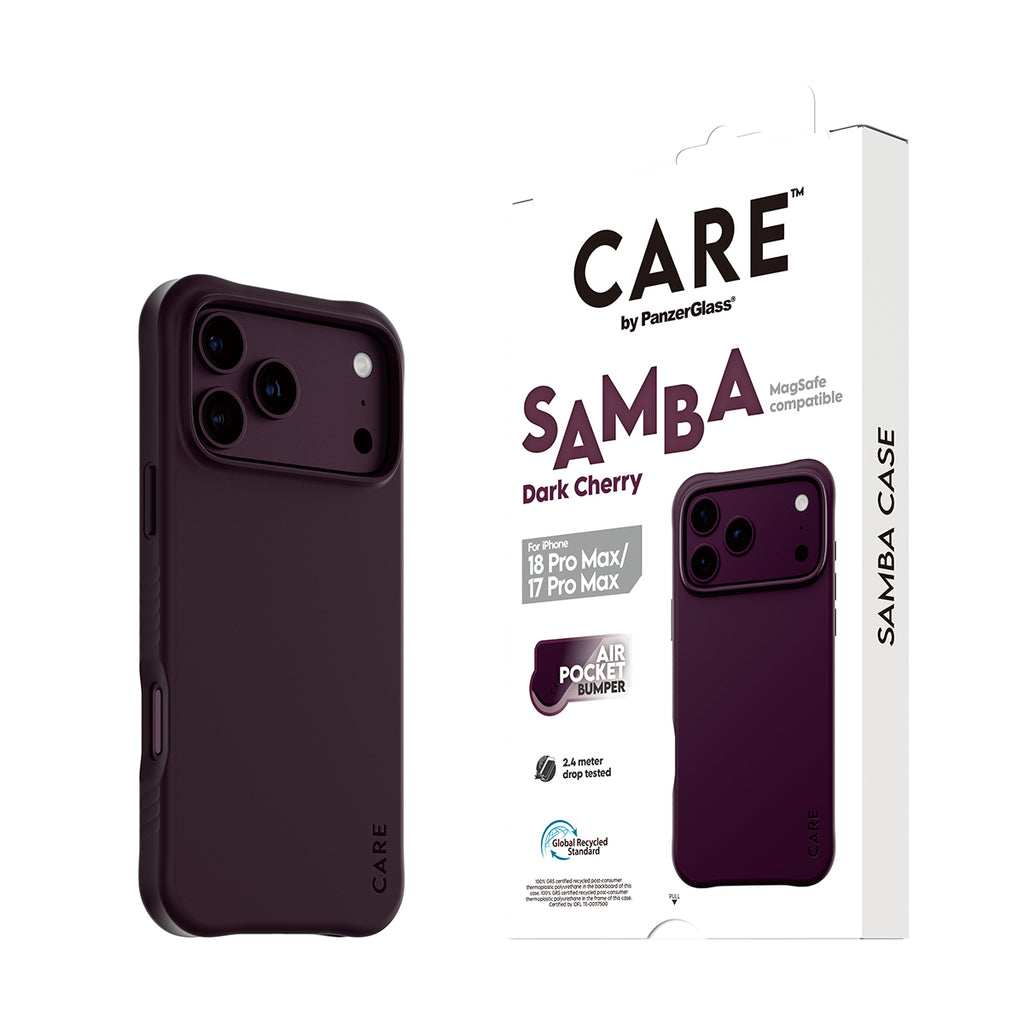 PanzerGlass CARE™ by ® Samba Case Dark Cherry w. MagSafe iPhone 2026 Pro Max | 17 Pro Max coque de protection pour télép